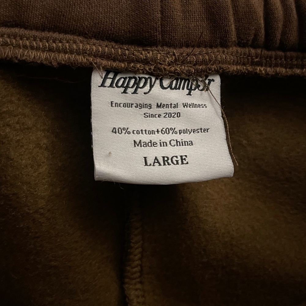 Happy Camp3r Sweatpants with Mental Health is Wealth Print Size Large NWOT - Picture 9 of 10
